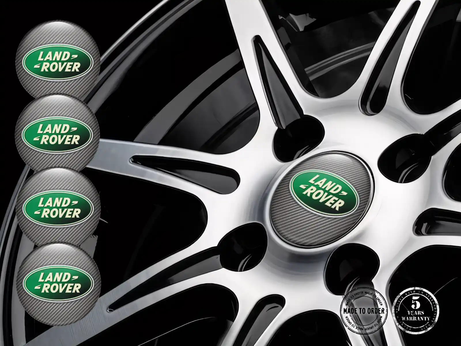 Land Rover Radaufkleber Logo Harzgewölbtes Design